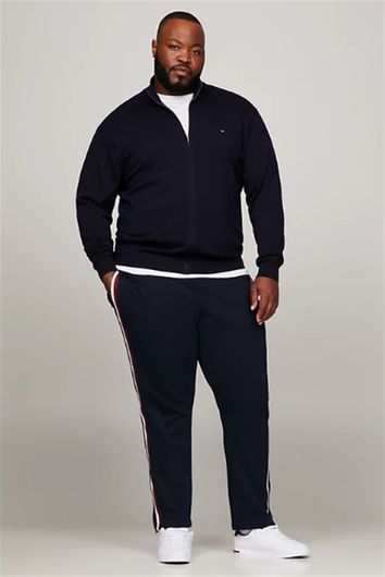 Tommy Hilfiger Big&Tall navy katoenen vest normale fit