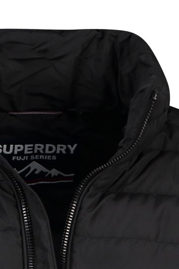 Superdry winter jas zwart gewatteerd