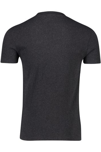 Superdry t-shirt ronde hals grijs katoen