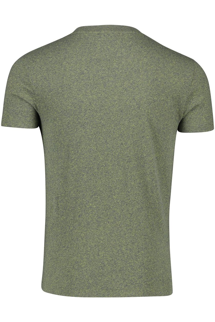 Superdry t-shirt groen gemêleerd katoen ronde hals
