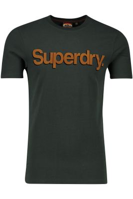 Superdry Superdry t-shirt groen oranje print