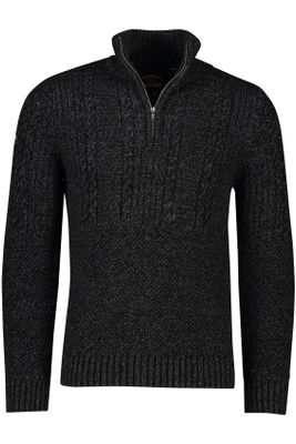 Superdry Superdry Sweater halfzip donkergrijs slim fit