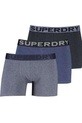 Superdry Superdry boxershorts 3 pack blauw katoen