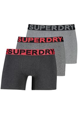 Superdry Superdry boxershorts 3 pack grijs zwart
