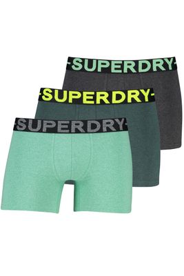 Superdry Superdry boxershorts 3-pack groen grijs zwart