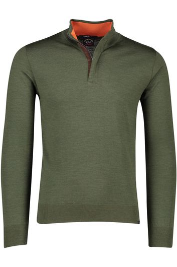 Paul & Shark sweater wol half zip groen