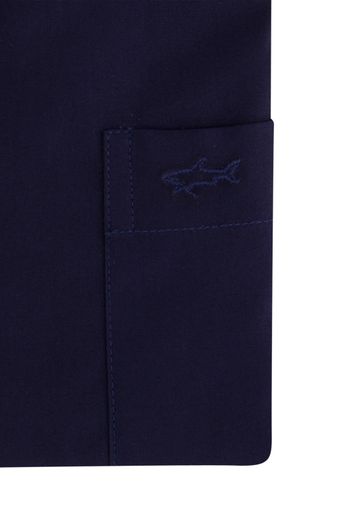 Paul & Shark casual overhemd wijde fit donkerblauw effen katoen
