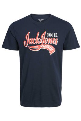 Jack & Jones Jack & Jones t-shirt navy katoen opdruk