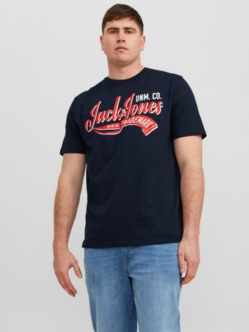 Jack & Jones T-shirts donkerblauw opdruk