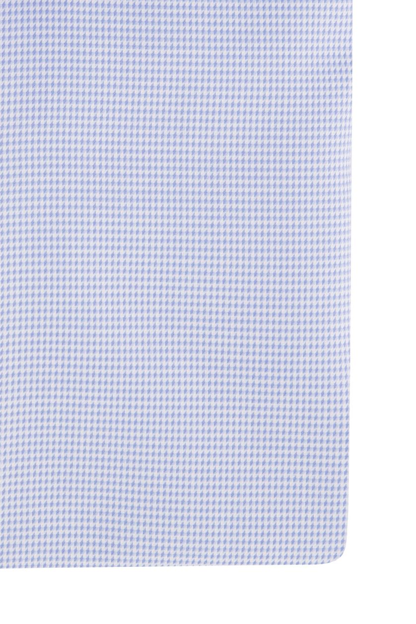business overhemd Eton lichtblauw geruit katoen
