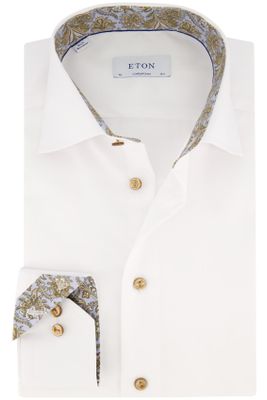 Eton Eton business overhemd Contemporary Fit normale fit wit effen katoen