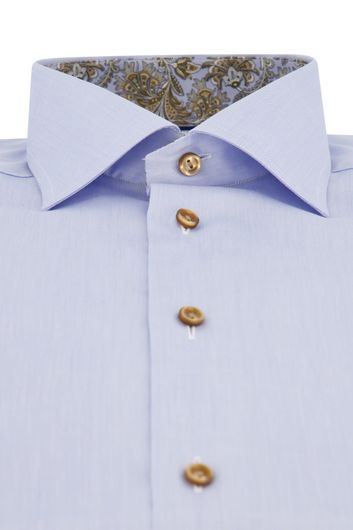Eton zakelijk overhemd normale fit lichtblauw effen katoen Contemporary Fit