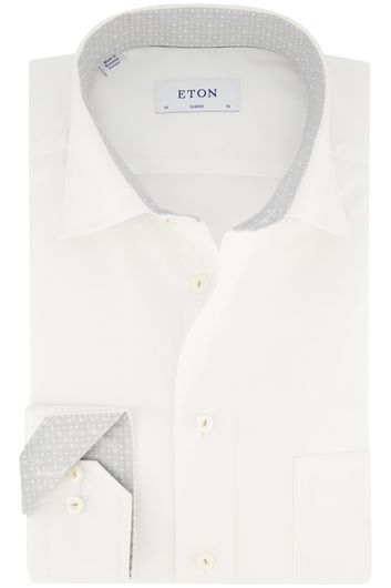 Eton business overhemd wijde fit wit effen katoen