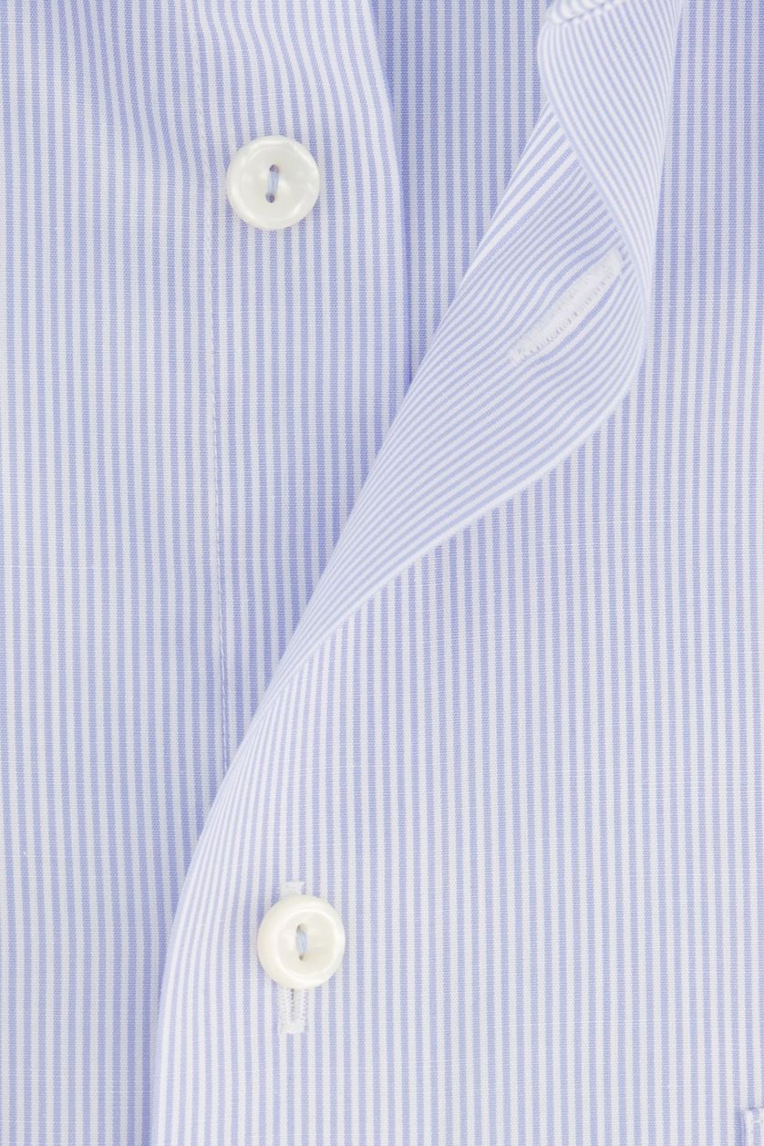 Eton business overhemd wijde fit lichtblauw wit gestreept katoen Classic Fit