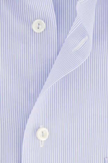 Eton overhemd lichtblauw gestreept