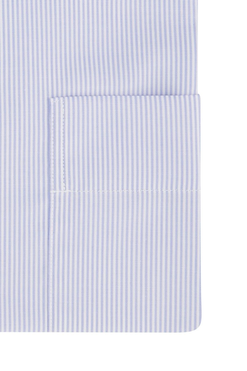 Eton business overhemd wijde fit lichtblauw wit gestreept katoen Classic Fit