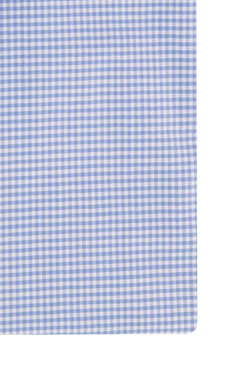Eton overhemd Classic Fit lichtblauwe ruiten katoen