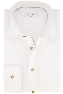 Eton Eton business overhemd wijde fit wit effen 100% katoen