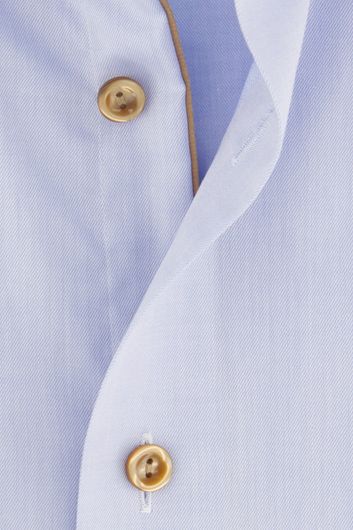 Eton zakelijk overhemd wijde fit lichtblauw effen katoen lange mouwen