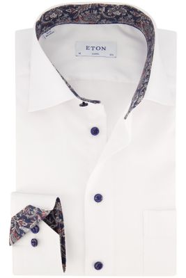 Eton Eton business overhemd Classic Fit wit wijde fit effen katoen