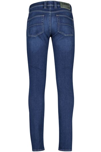 Donkerblauwe tramarossa leonardo 5-pocket jeans van effen katoen