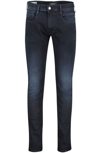 Donkerblauwe Replay jeans effen denim anbass hyperflex