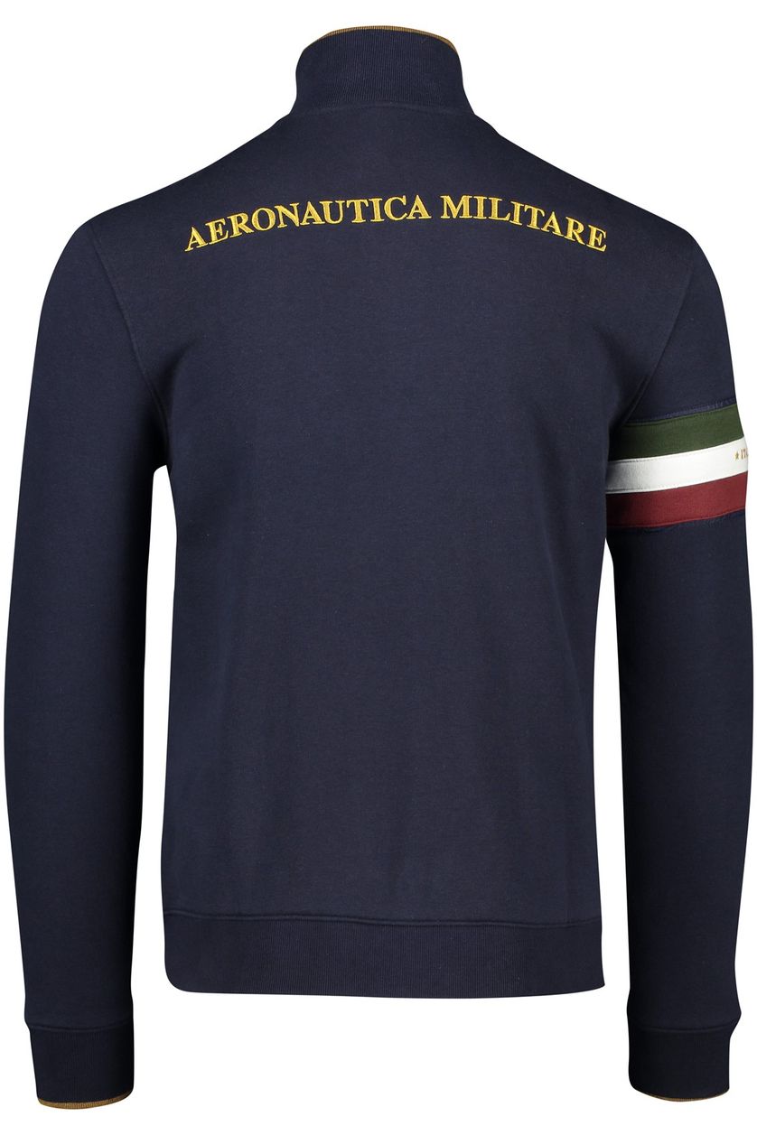 vest Aeronautica Militare opstaande kraag donkerblauw katoen