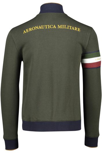 groen Aeronautica Militare vest opstaande kraag katoen