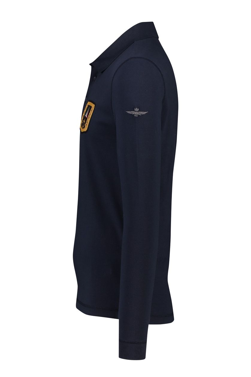 Aeronautica Militare polo donkerblauw regular fit katoen
