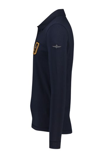 Katoenen Aeronautica Militare polo Regular fit donkerblauw