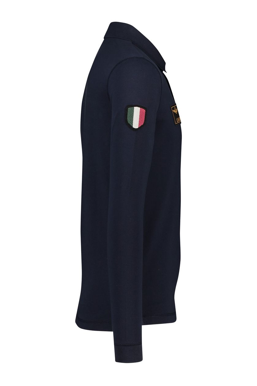 Aeronautica Militare polo donkerblauw regular fit katoen