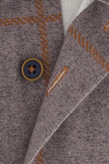 Eden Valley casual overhemd mouwlengte 7 normale fit grijs geruit katoen