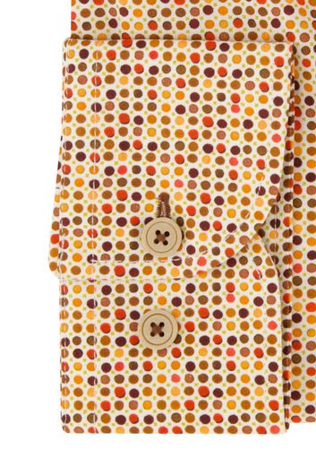 Eden Valley casual overhemd wijde fit oranje geprint katoen