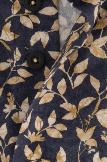 Eden Valley casual overhemd donkerblauw geprint wijde fit katoen