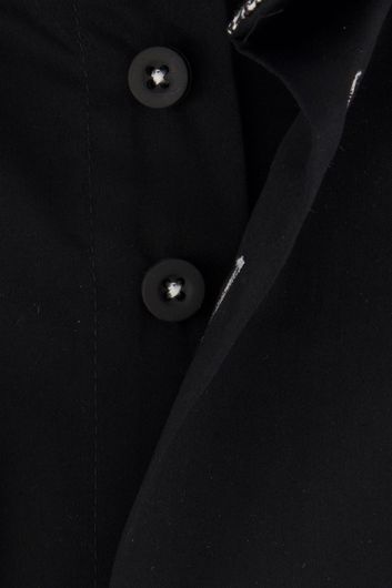 Eden Valley casual overhemd wijde fit zwart effen katoen