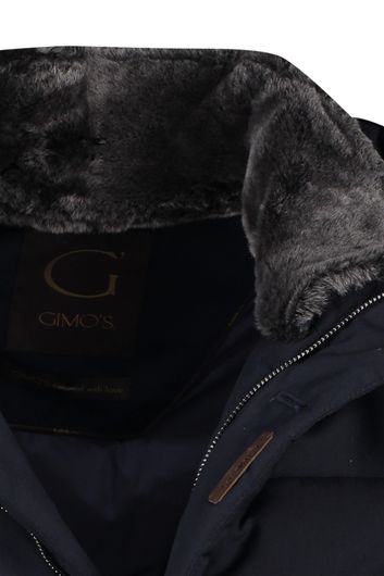 Gimo's winterjas donkerblauw capuchon