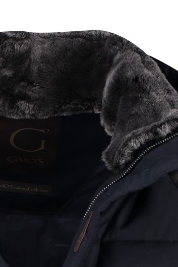 Gimo's winterjas donkerblauw borstzakken