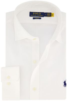 Polo Ralph Lauren Polo Ralph Lauren business overhemd slim fit wit effen katoen enkele manchet