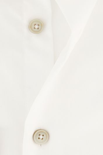 Overhemd Ledub Modern Fit wit effen katoen