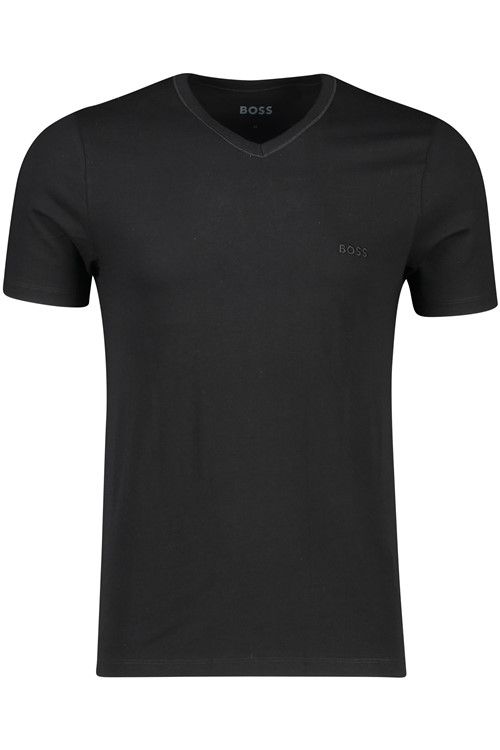 Hugo Boss t-shirt zwart effen 3 pack katoen