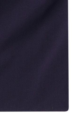 Ledub overhemd Modern Fit donkerblauw effen katoen