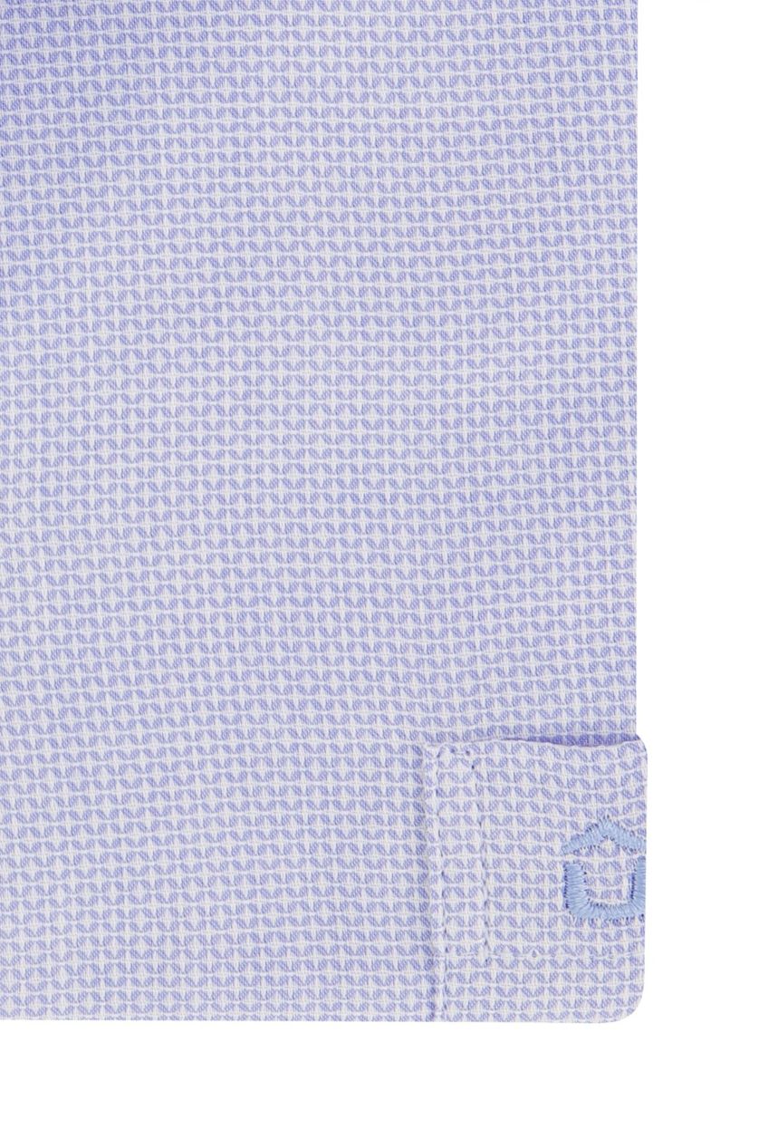 Ledub overhemd modern fit katoen lichtblauw geprint