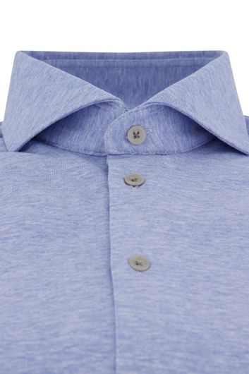 John Miller business overhemd Slim Fit slim fit lichtblauw gemêleerd katoen
