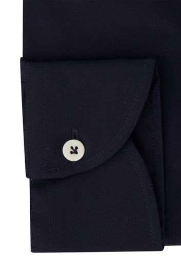 John Miller business overhemd Tailored Fit slim fit donkerblauw effen katoen
