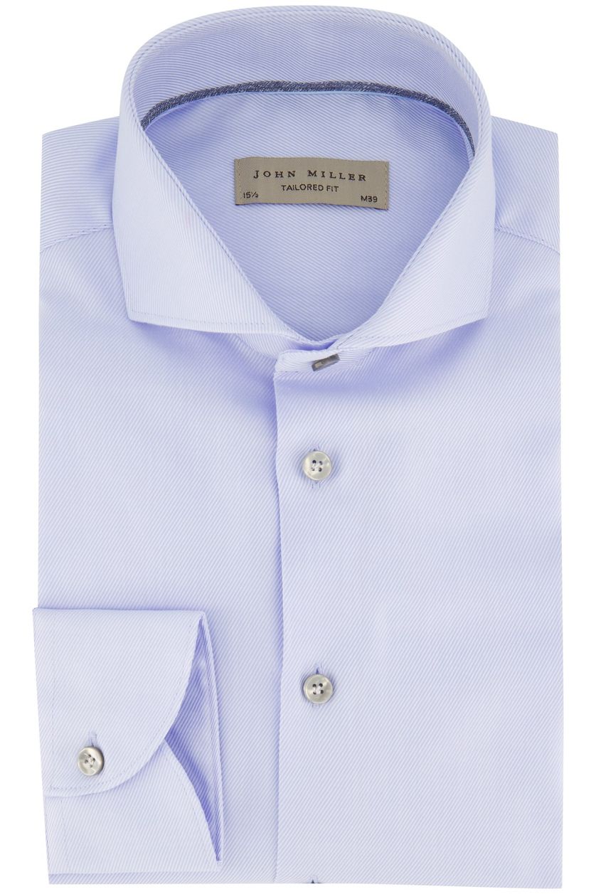 Lichtblauwe John Miller overhemd tailored Fit katoen | OverhemdenOnline