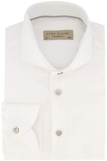 John Miller business overhemd Tailored Fit slim fit wit effen katoen