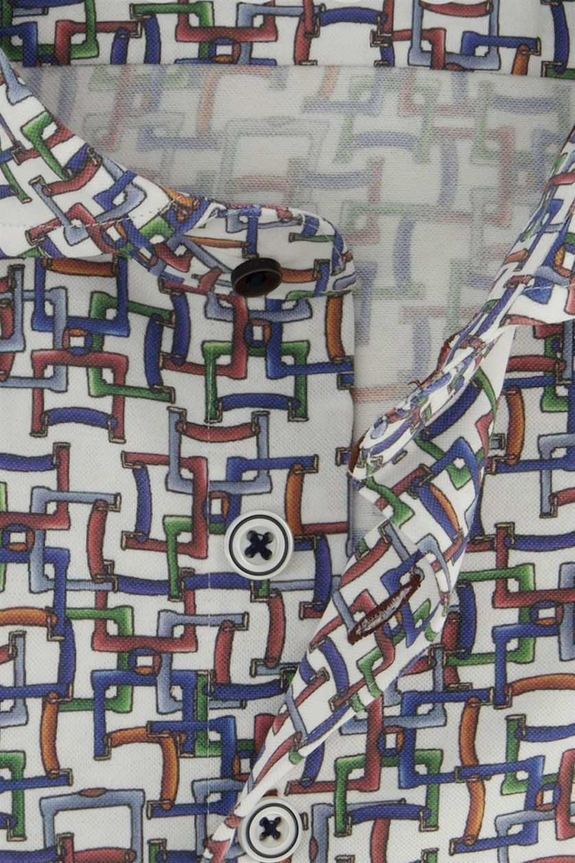 Overhemd R2 multicolor geprint slim fit