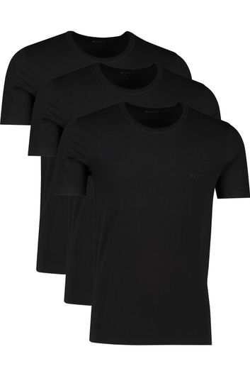 Hugo Boss t-shirt zwart effen katoen