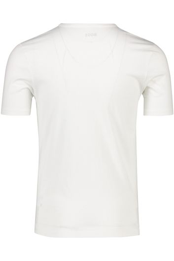 Hugo Boss t-shirt wit effen katoen