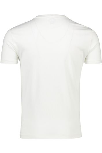 Polo Ralph lauren t-shirt wit ronde hals Custom Slim Fit effen katoen